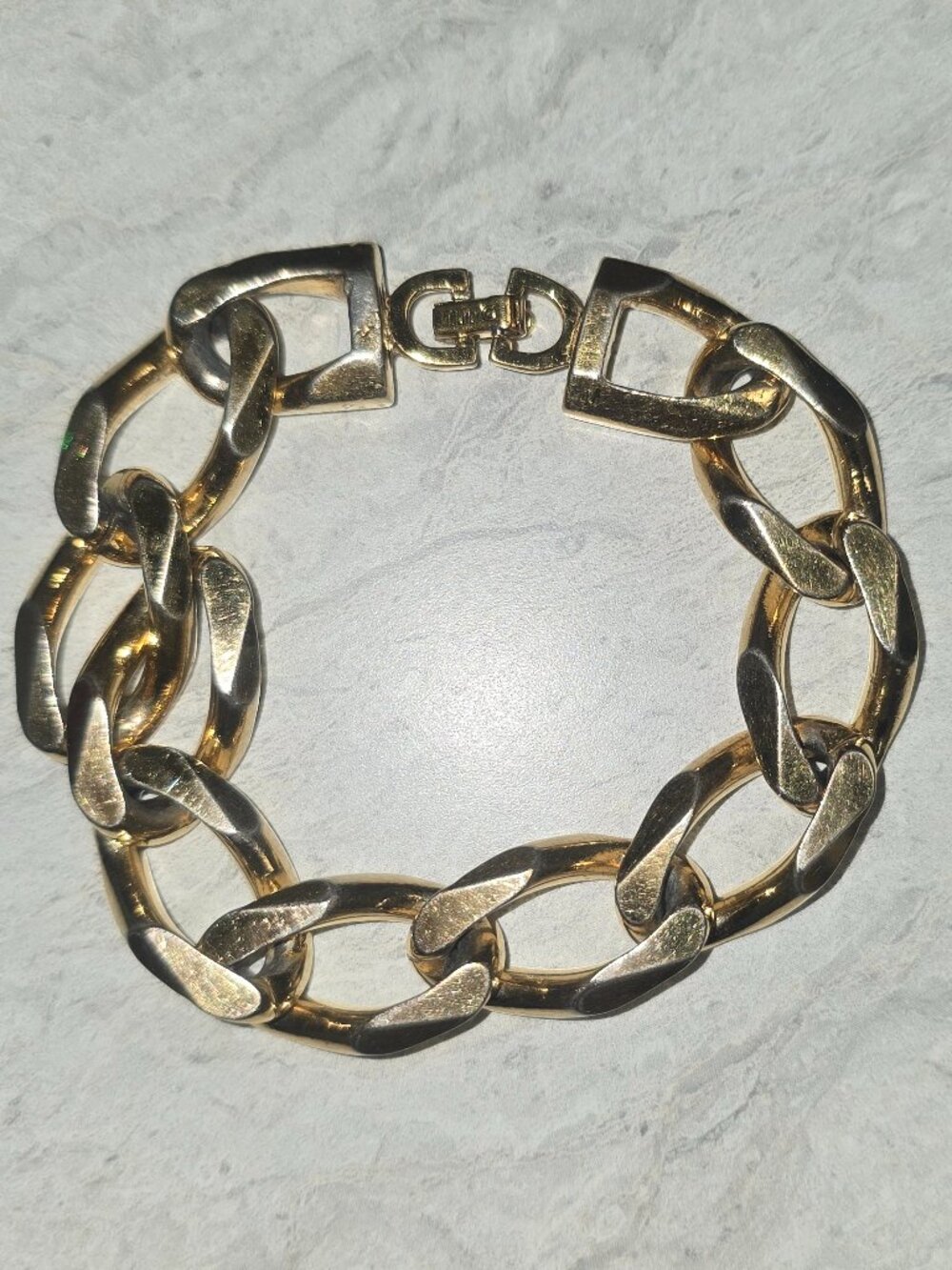 vintage Christian Dior chunky curb chain link bracelet - Picture 2 of 4